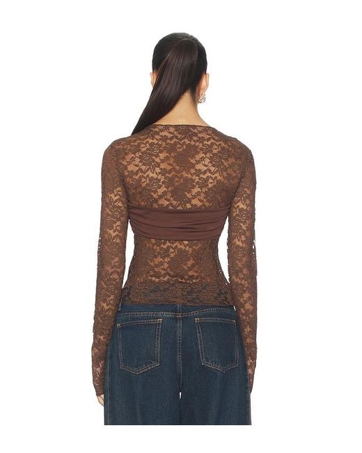 Lioness Blue Midnight Lace Long Sleeve Top