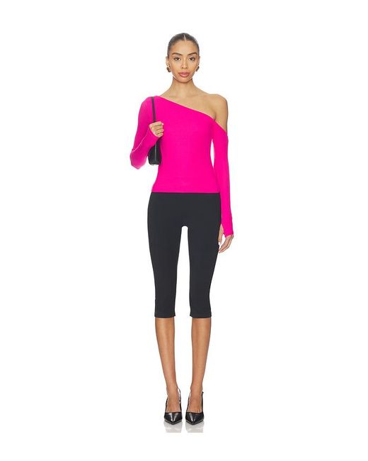 Michael Lauren Pink Magdaleno Asymmetrical Longsleeve Top
