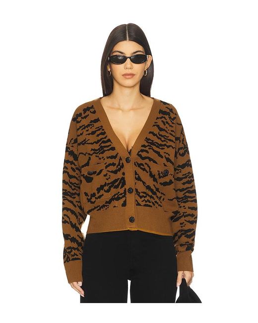 Essentiel Antwerp Black Icali Zebra Cardigan