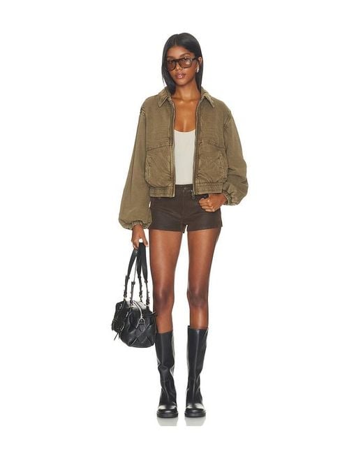 Free People Black Vagabond Suede Short