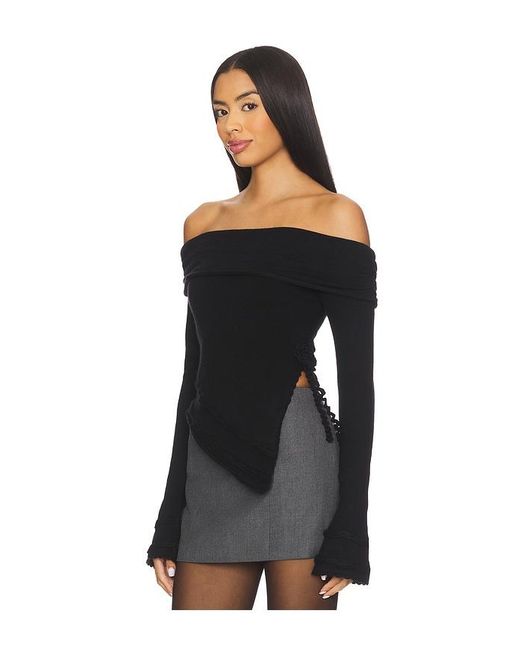 GUIZIO Black Soler Top