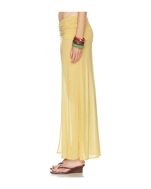 Camila Coelho Yellow Solano Maxi Skirt