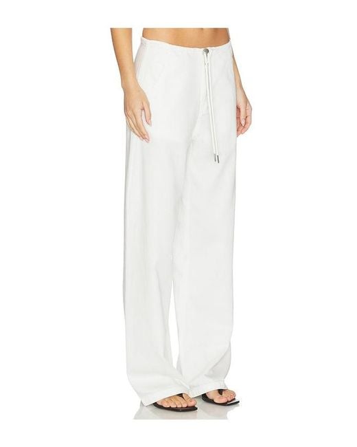 LNA White Dusty Soft Denim Pant