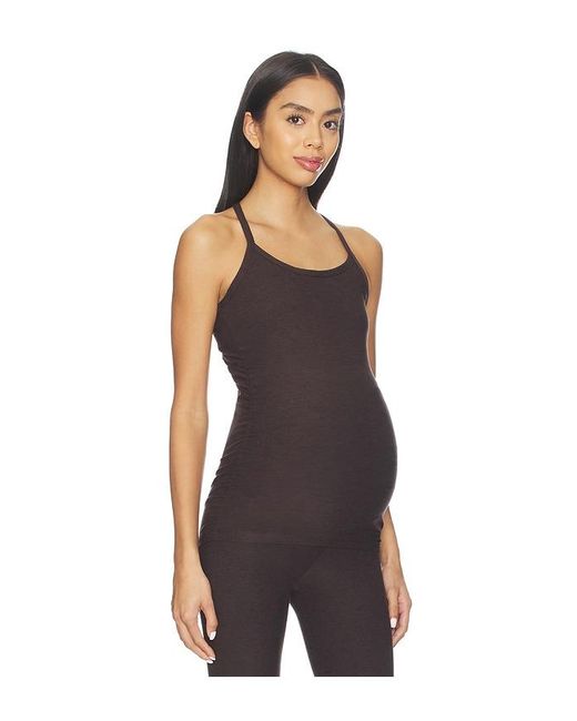 Beyond Yoga Black Spacedye Keep Your Cool Maternity Slip Top