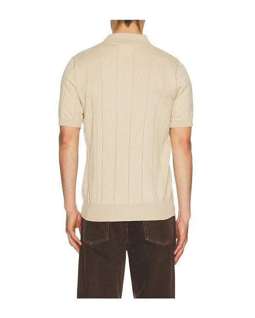 Far Afield Natural Jacobs Knitted Polo for men