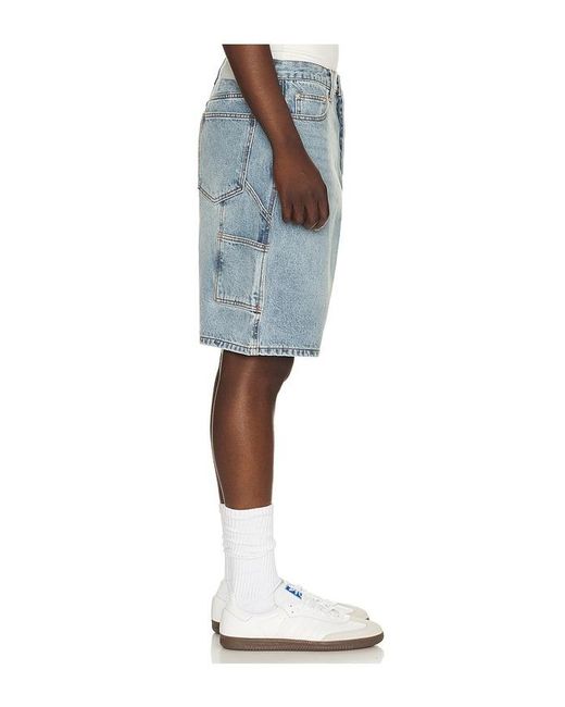 DUNST Blue Classic Carpenter Denim Shorts for men