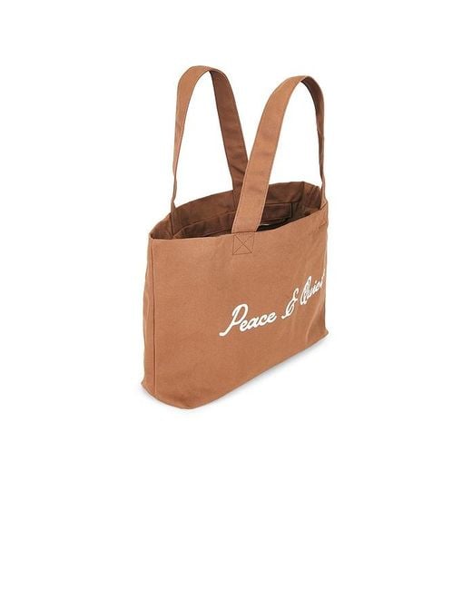 Museum of Peace & Quiet Brown Signature Zip Tote Bag for men
