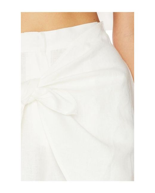 SELMACILEK White Knot High Waisted Pants