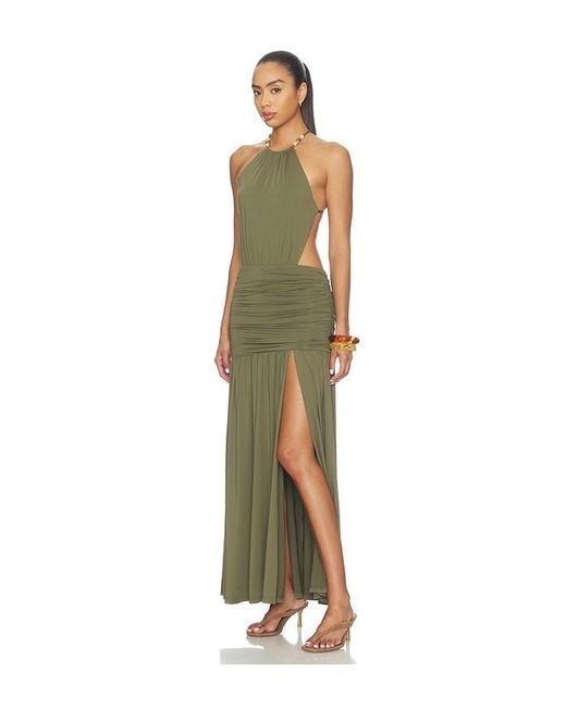 Runaway the Label White Imelda High Neck Maxi Dress