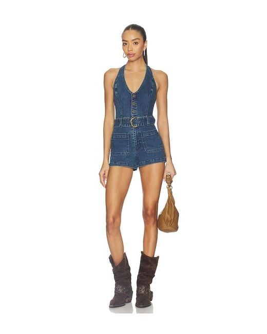 Show Me Your Mumu Blue Fort Worth Romper