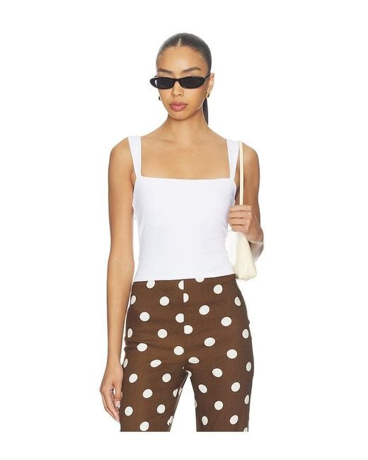 Susana Monaco White Angle Strap Top