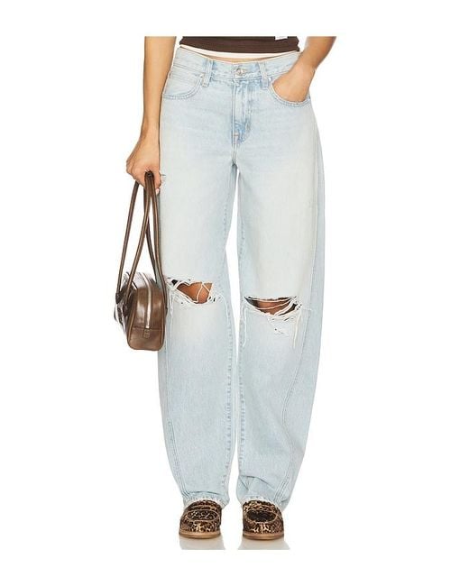 SLVRLAKE Denim Blue Tess Long Twisted Seam Jeans
