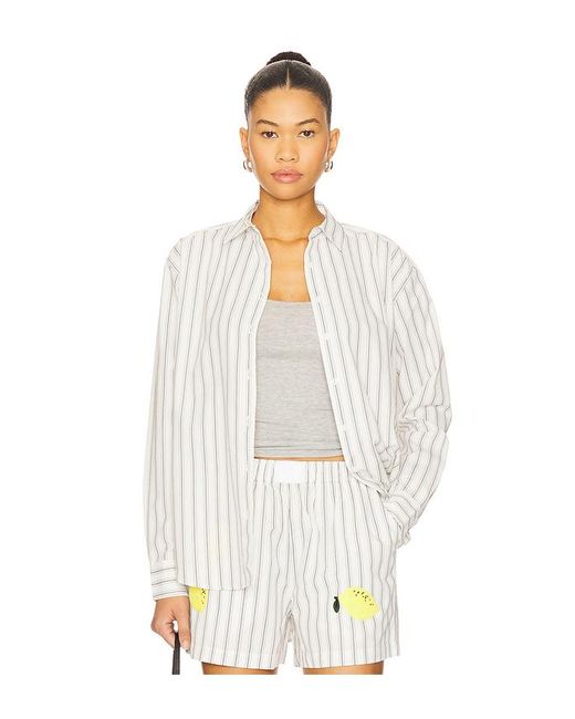 Kule White The Cordel Button Up Shirt