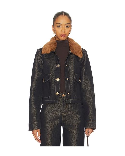 Blank NYC Black Cropped Denim Jacket