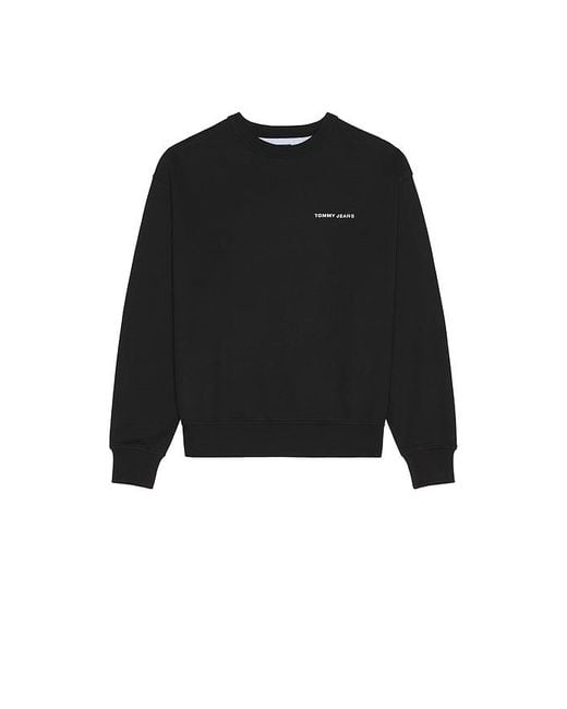 Tommy Hilfiger Black Varsity Crest Crew Sweatshirt for men