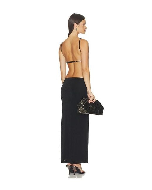 superdown Black Lennin Open Back Maxi Dress