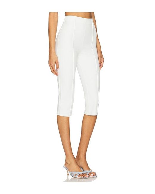 Lovers + Friends White Cindy Cropped Capri Pant
