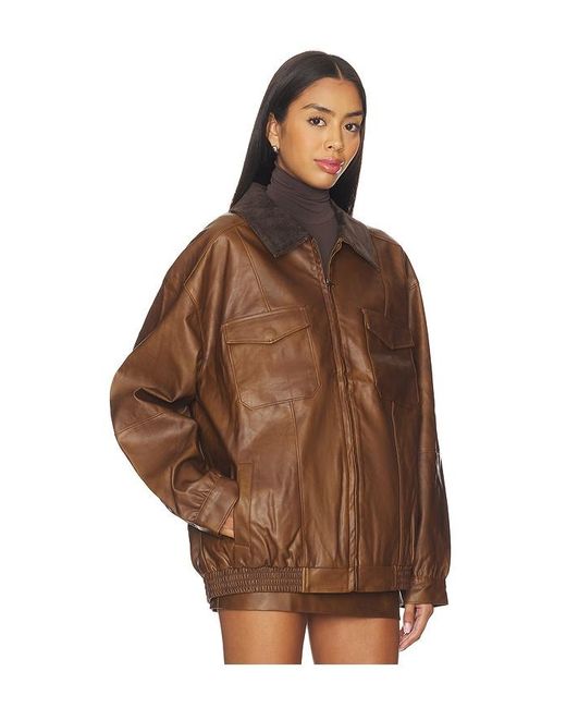 Show Me Your Mumu Brown Maverick Bomber Jacket