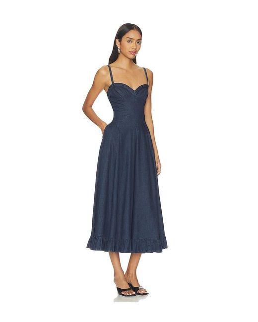 Free People Blue Another Season Midi Dress