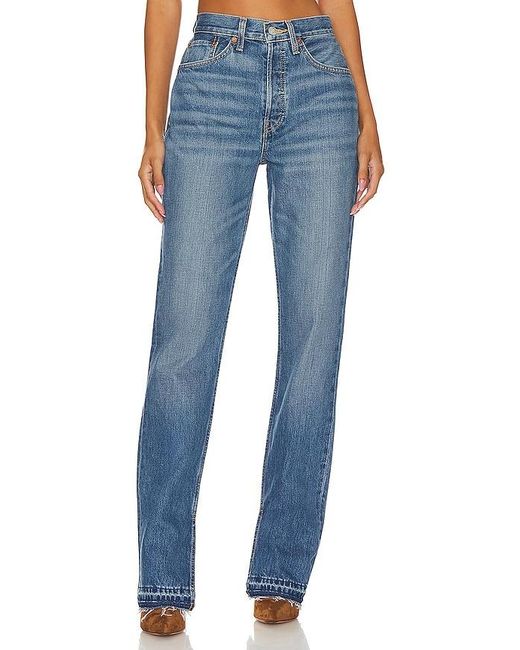 Re/done Blue JEANS 70S HIGH RISE SKINNY BOOT