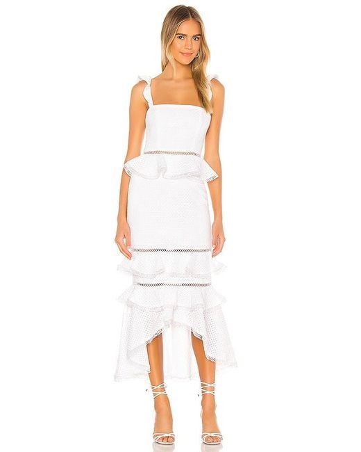 Nbd White Haze Midi Dress
