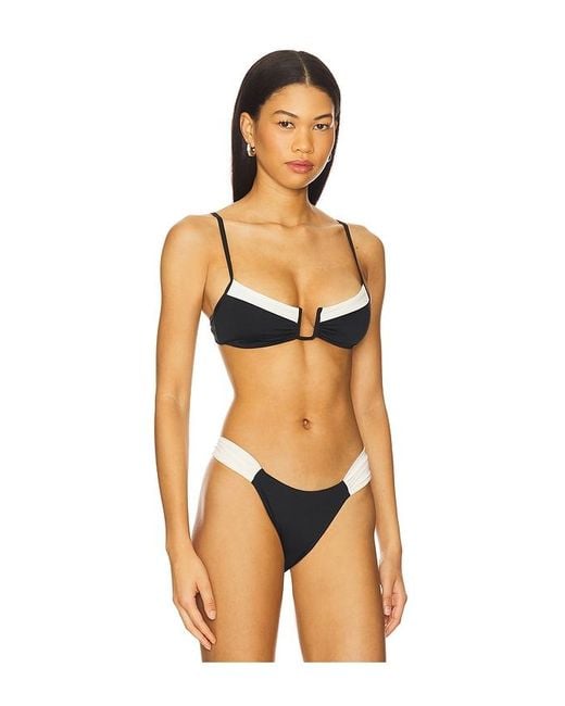 LSPACE Orange Peyton Bikini Top