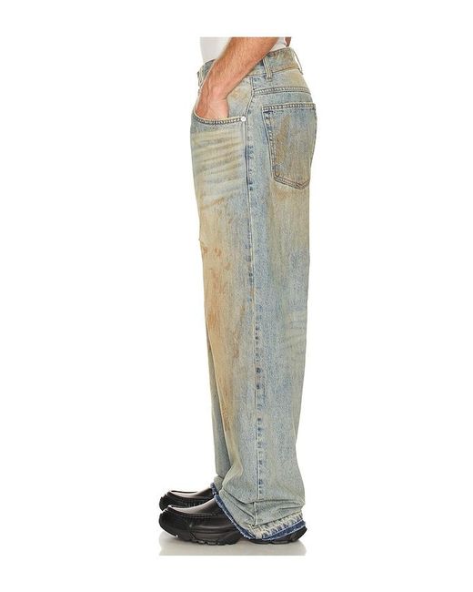 we11done Green Denim Pants for men