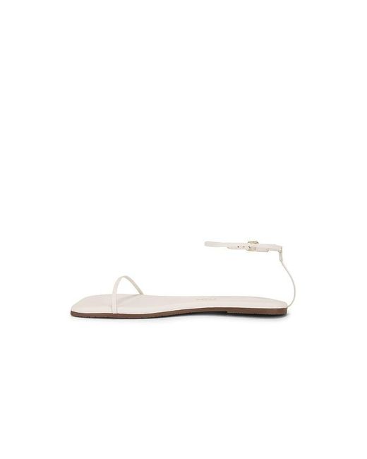 TKEES White Square Toe Twiggy Sandal
