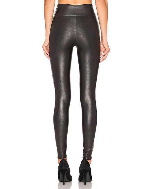 Spanx Black Faux Leather Quilted Leggings