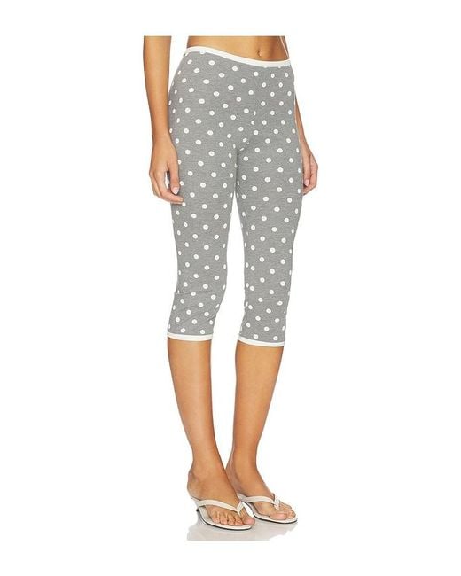 ROWEN ROSE Gray X Revolve Polka Dots Capri Pants