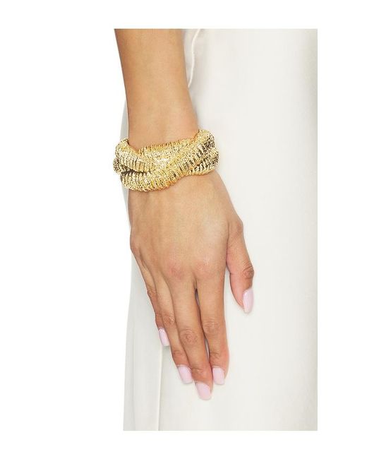 Self-Portrait White Textured Twisted Cuff