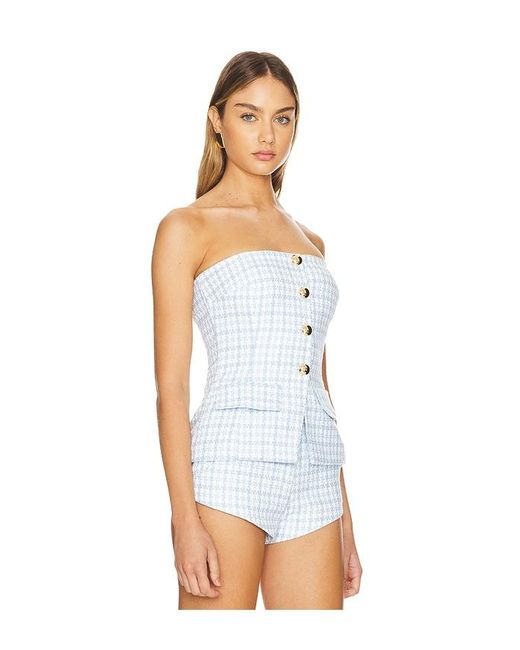 Amanda Uprichard White X Revolve Kourt Strapless Top
