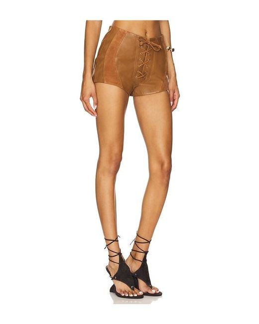 retroféte Multicolor Agda Suede Short