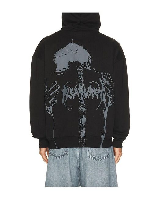 Pleasures Black Spine Full Zip Hoodie for men