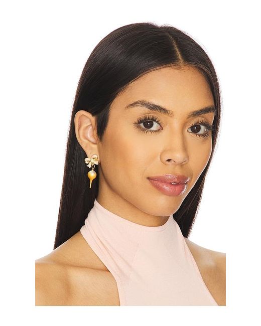 OTTOLINGER Metallic Bow Pearl Earring