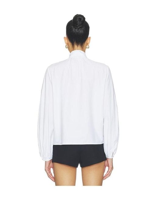 L'Agence White 'Agence Deon Tie Neck Blouse