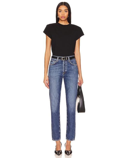 Agolde Blue Austin Mid Rise Tapered Slim
