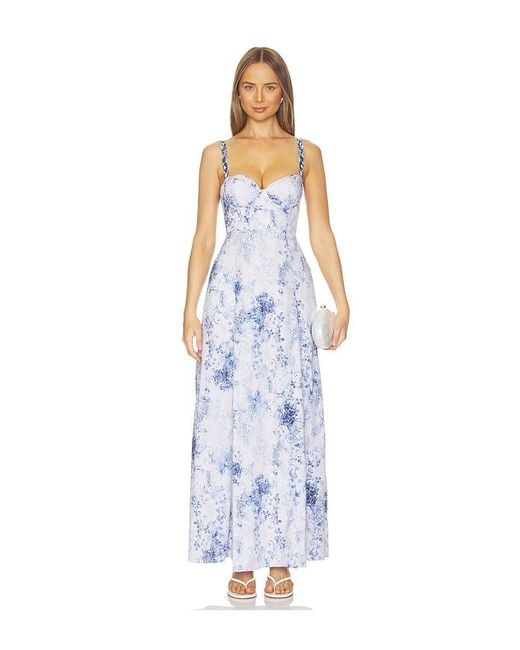 L'Agence White Sutton Strap Maxi Dress
