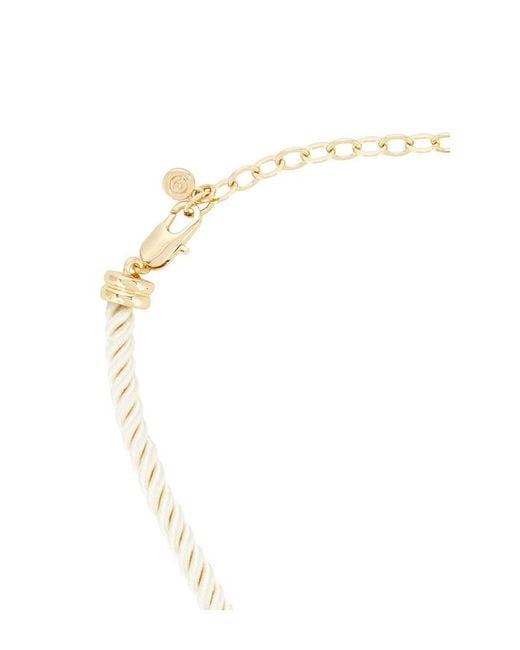 Ettika White Acrylic Pendant Necklace
