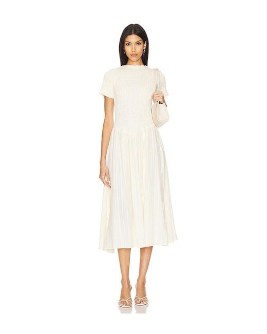 Apres Studio White Ruched Marta Dress