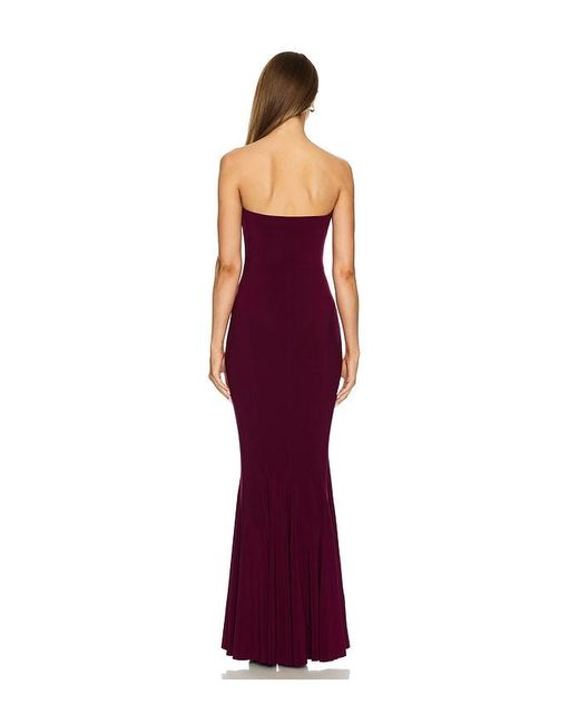Norma Kamali Red X Revolve Strapless Fishtail Gown