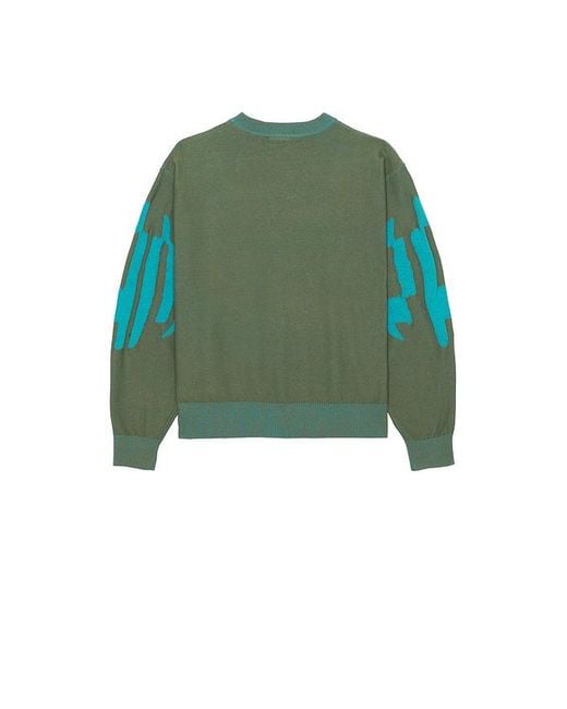 P.a.m. Perks And Mini Green Kuu Crew Neck Sweater for men