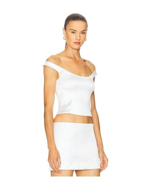 Camila Coelho White Elora Top