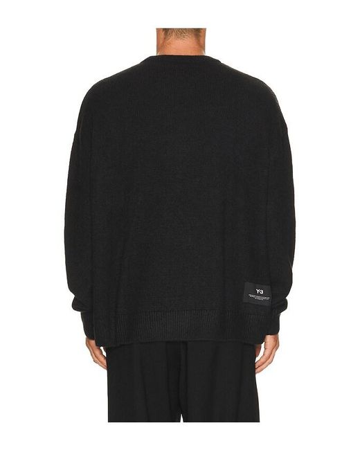 Y-3 Black Gfx Knit Sweater for men