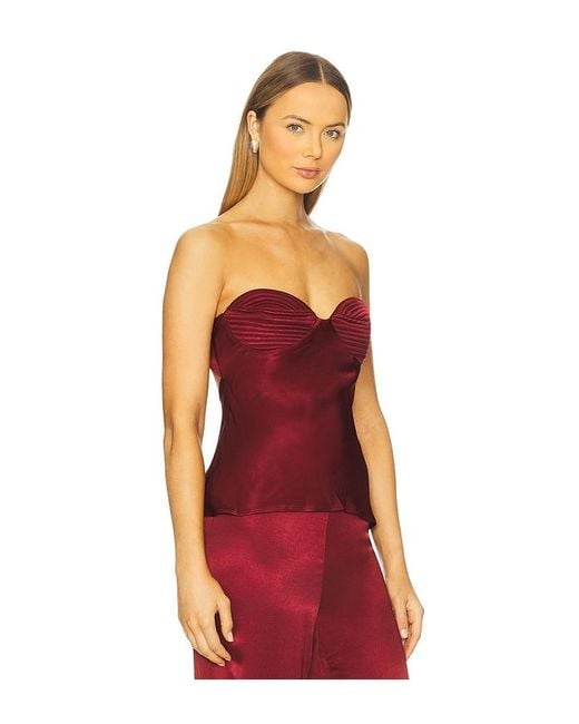 Bardot Red X Revolve Devin Satin Camisole