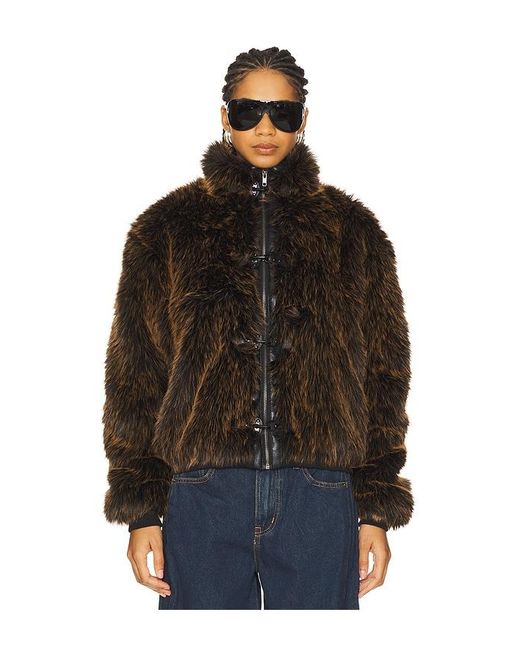 Jaded London Mendoza Faux Fur Jacket in Black | Lyst UK