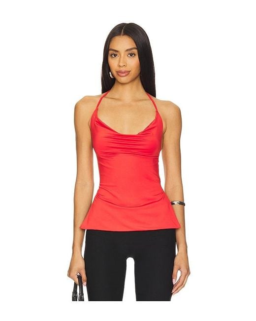 superdown Red Clover Halter Top