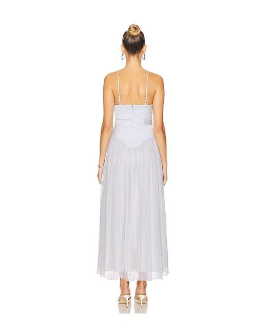 LPA White Odette Midi Dress