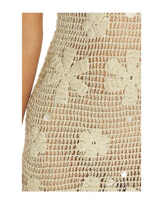 Asta Resort Natural Delilah Hand Crochet Mini Dress