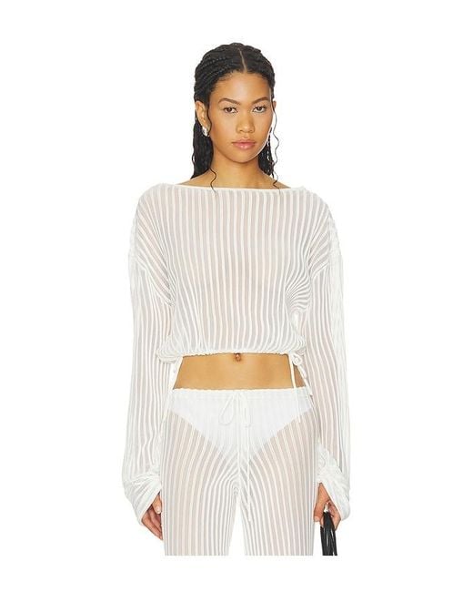 Solid & Striped White The Athena Top